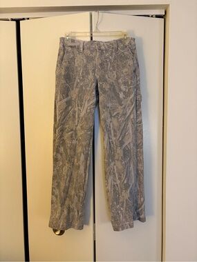 Disclosure Low Rise Camo Cargo Pants with Pink Accent Bows